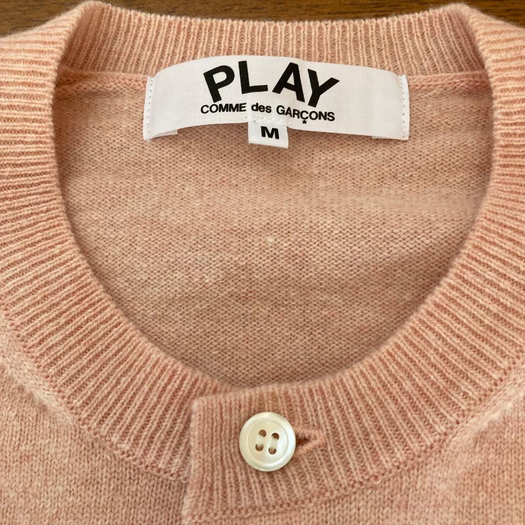 【美品】希少PLAY ピンク カーディガン Mサイズ