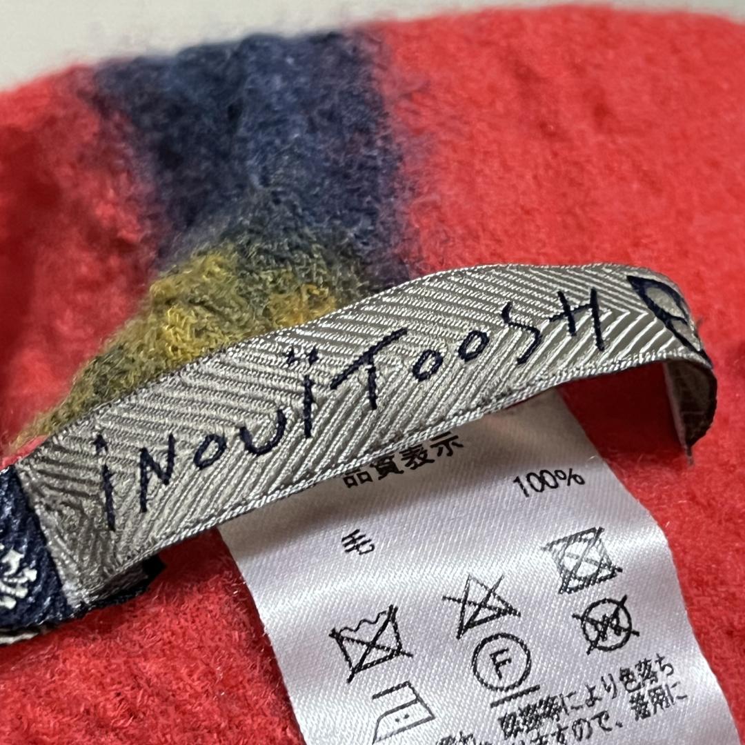 レア INOUI TOOSH イヌイトゥーシュ 猫柄 ウール 縮絨 ストール