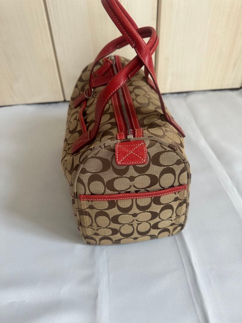 ぷぅさま専用　coach コーチ　ボストンバッグ　赤