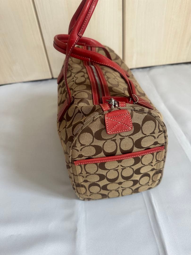 ぷぅさま専用　coach コーチ　ボストンバッグ　赤