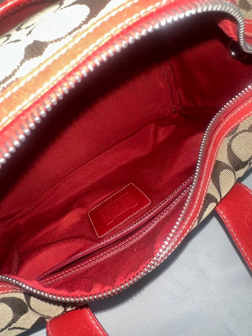 ぷぅさま専用　coach コーチ　ボストンバッグ　赤