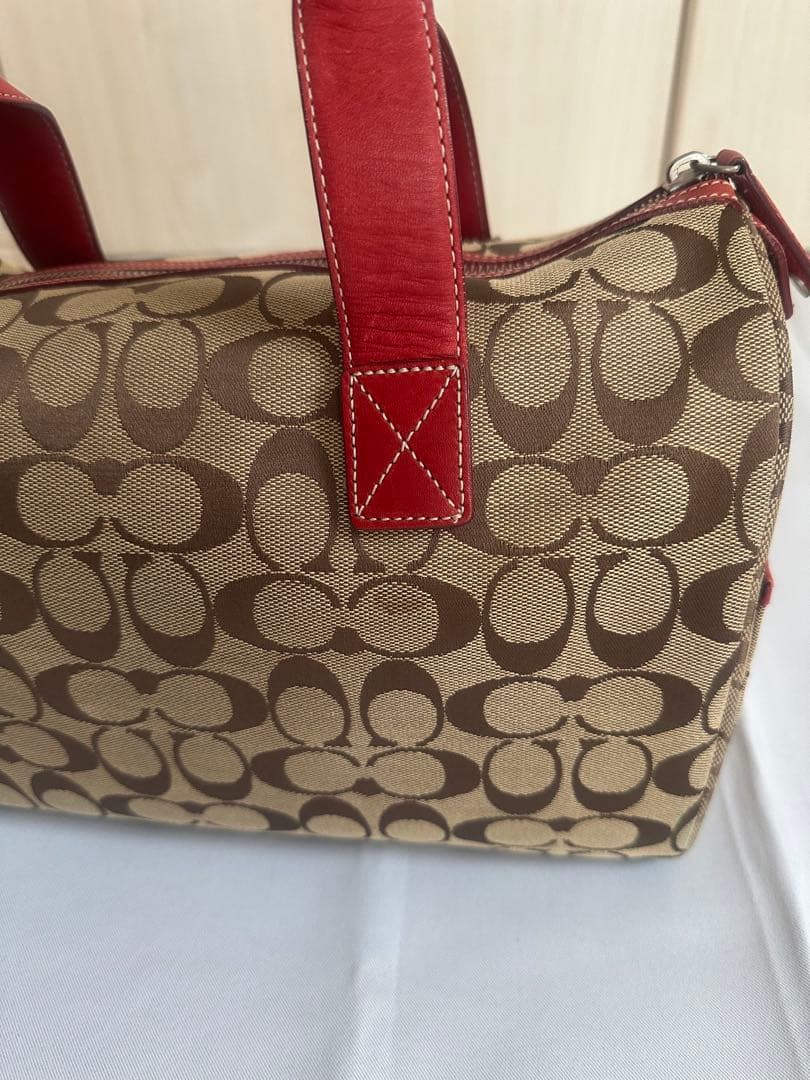 ぷぅさま専用　coach コーチ　ボストンバッグ　赤