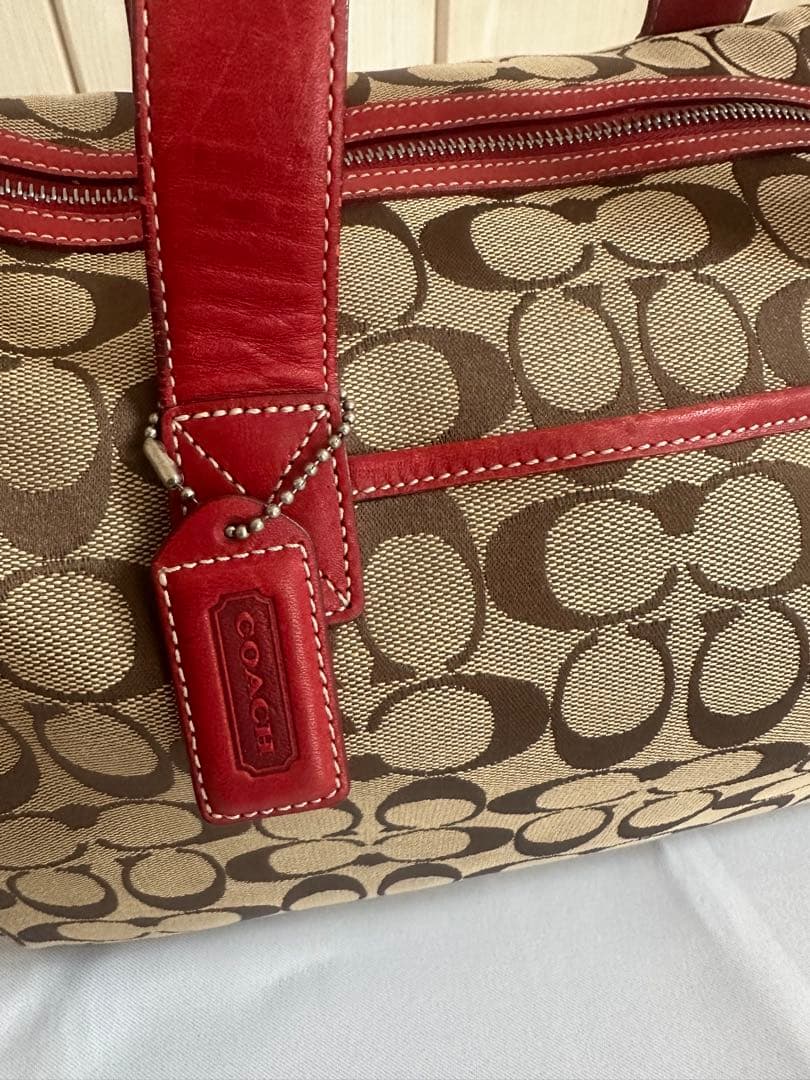ぷぅさま専用　coach コーチ　ボストンバッグ　赤