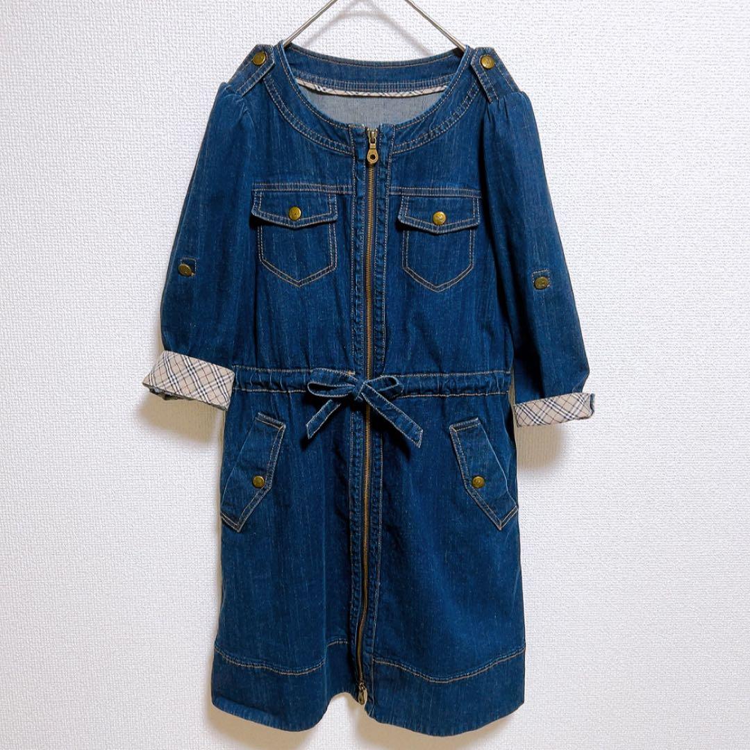 BURBERRY BLUE LABEL デニムワンピース　ノバチェックY2K