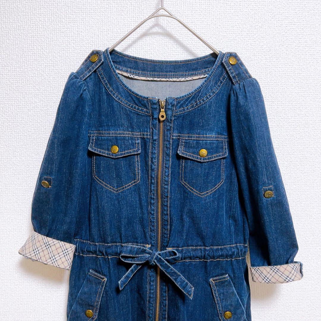 BURBERRY BLUE LABEL デニムワンピース　ノバチェックY2K