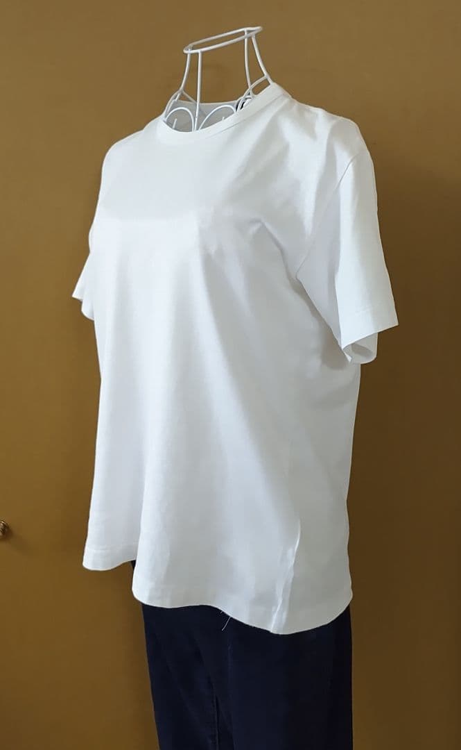 ブラック コムデギャルソン 半袖Tシャツ 背中にポリエステル黒ライン縫い付け M
