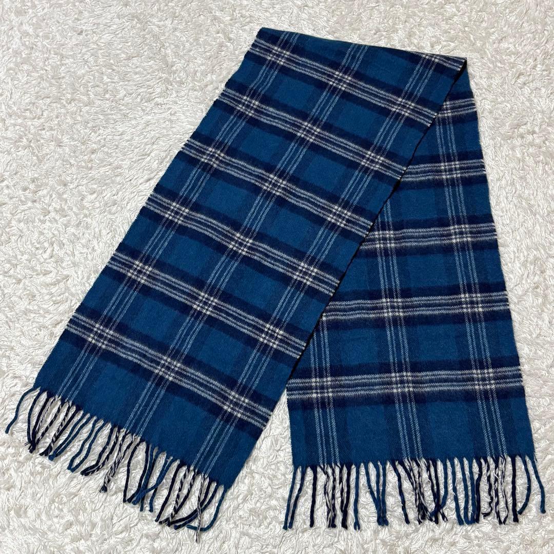美品　Johnstons マフラー　タータンチェック　カシミヤ100%