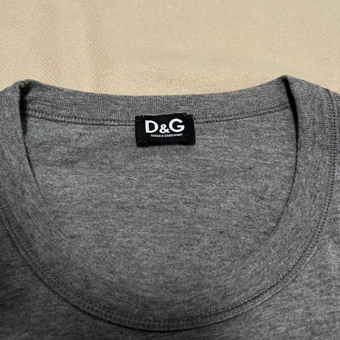 D&G/ロンT/ドルチェアンドガッバーナ/グレー長袖