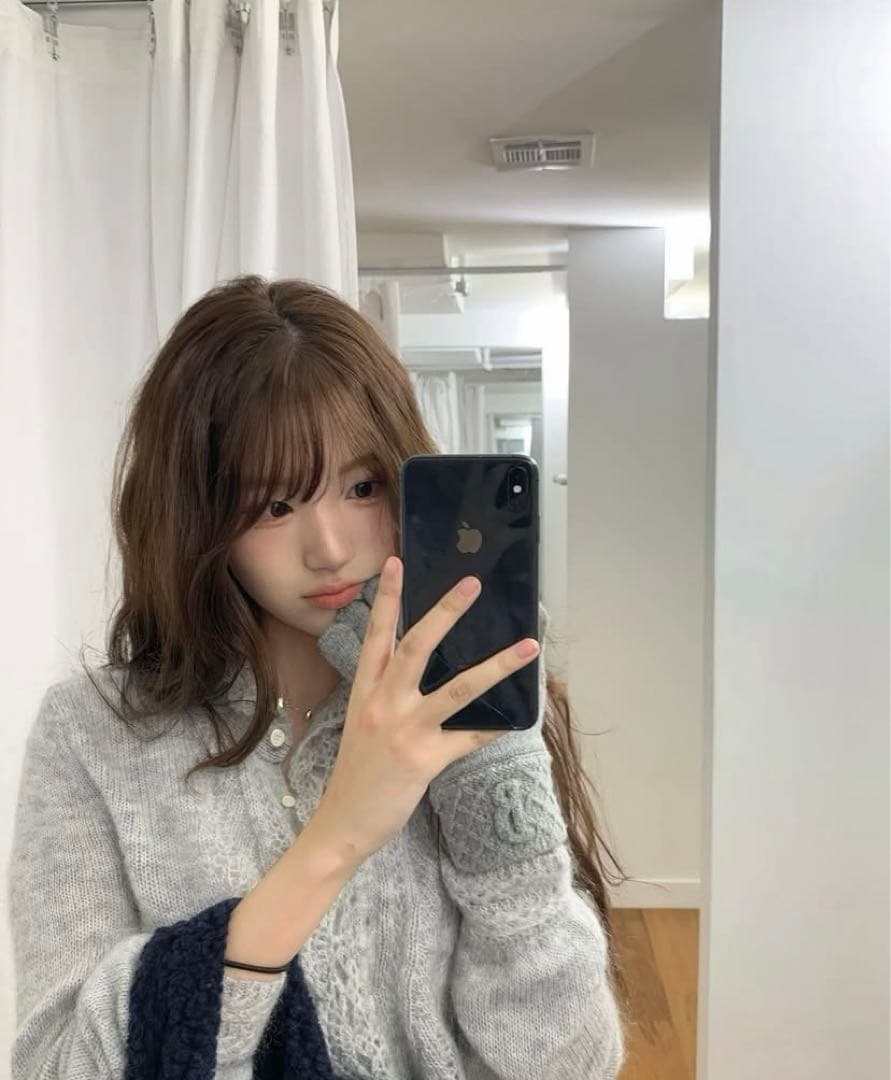 トップス the barnnet Hale Frill Mohair Cardigan