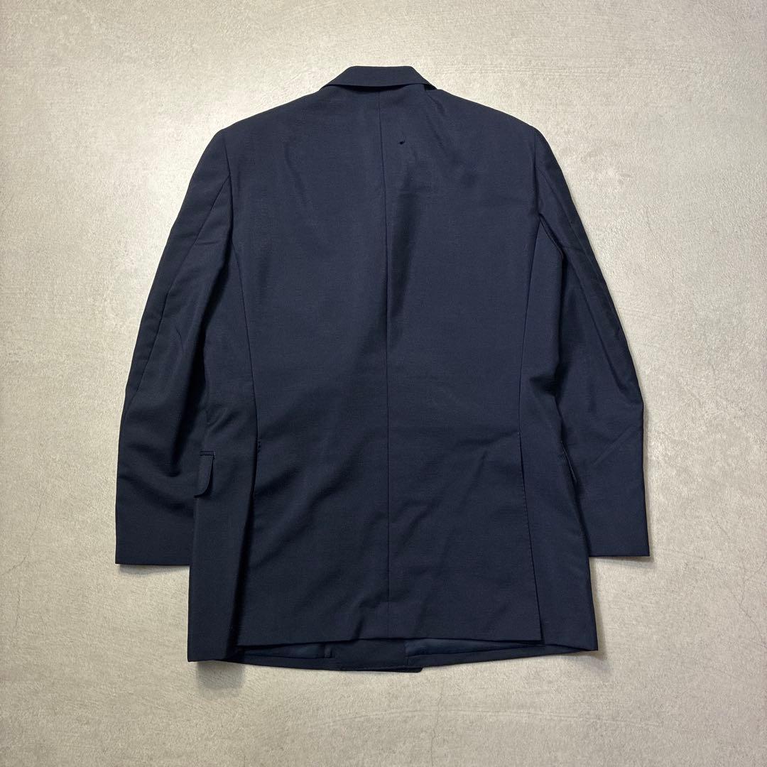 専用光沢感】90sバーバリーモヘア混合紺ブレダブル春夏175A6金ボタンブレザー