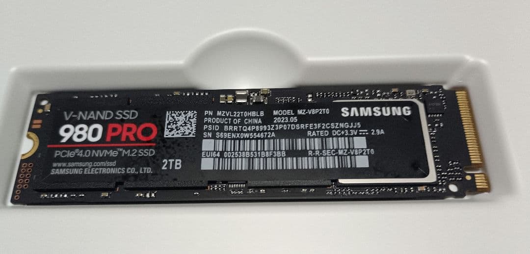 内蔵型SSD Samsung 980 PRO 2TB NVMe M.2 SSD