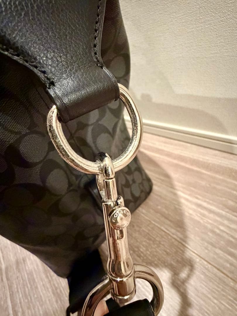 極美品 COACH コーチ ボストンバッグ PVC シグネチャー 大容量