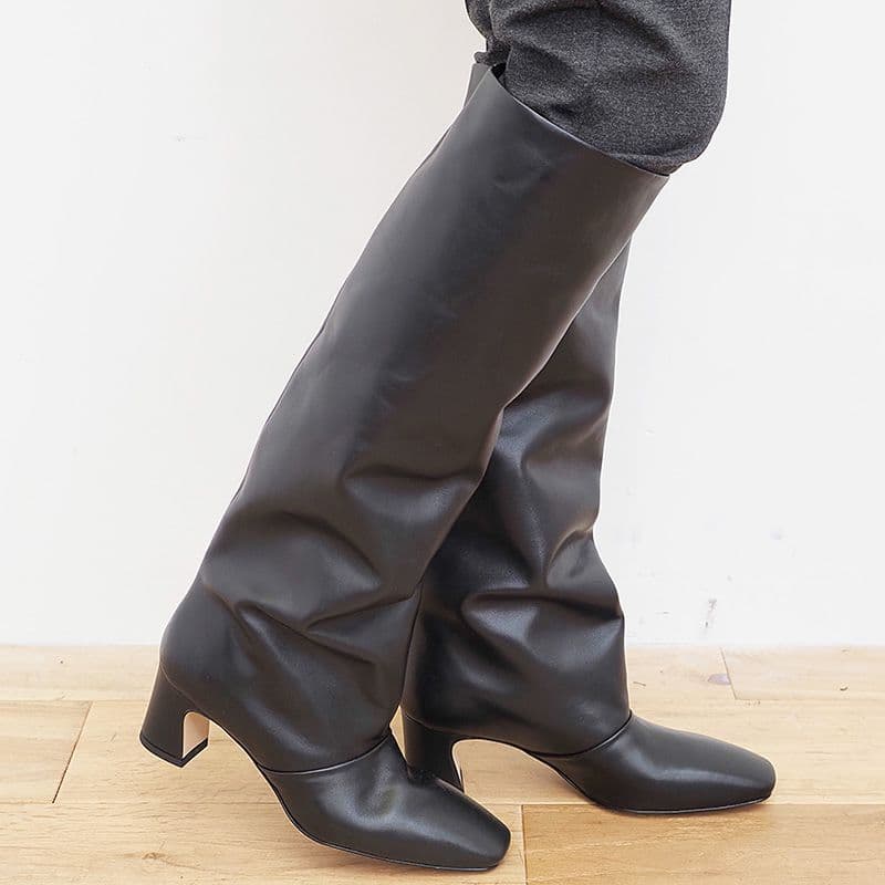 新品◇CORSO ROMA9 コルソローマ9 レザーロングブーツ36 キャメル