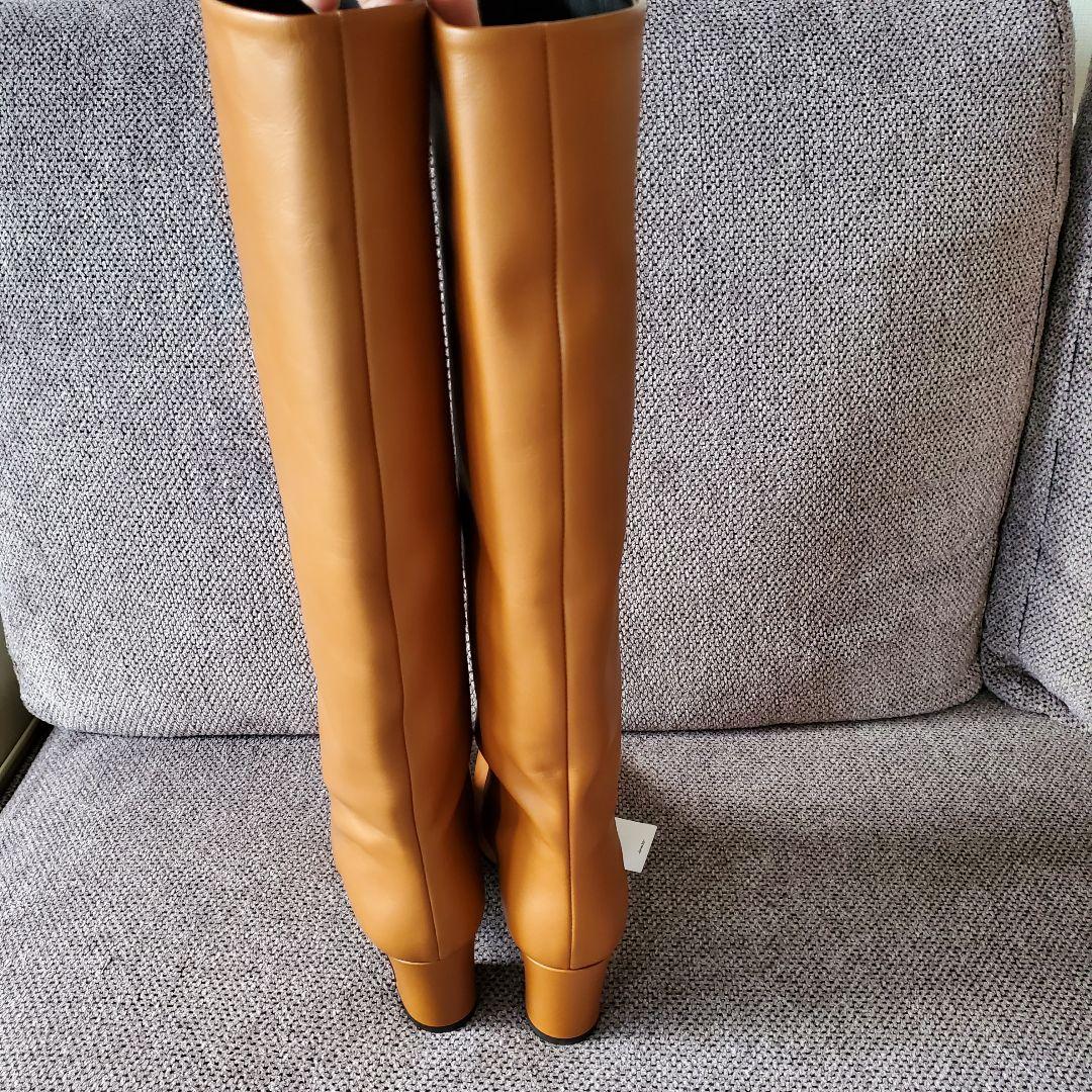 新品◇CORSO ROMA9 コルソローマ9 レザーロングブーツ36 キャメル