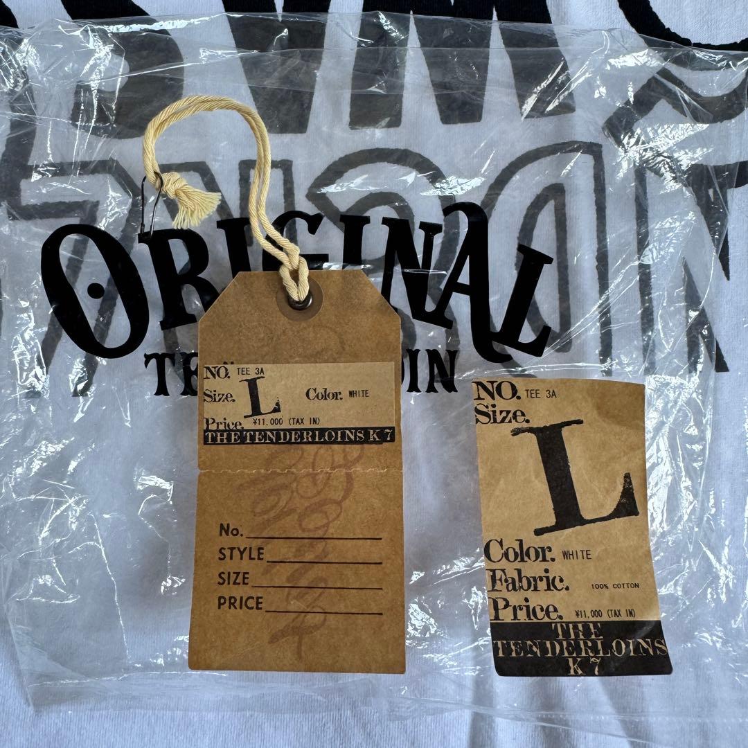 新品　テンダーロイン　Tシャツ　TEE 3A 白　L 付属品完備