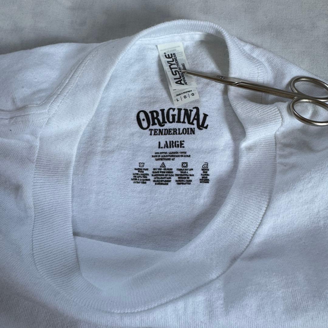 新品　テンダーロイン　Tシャツ　TEE 3A 白　L 付属品完備