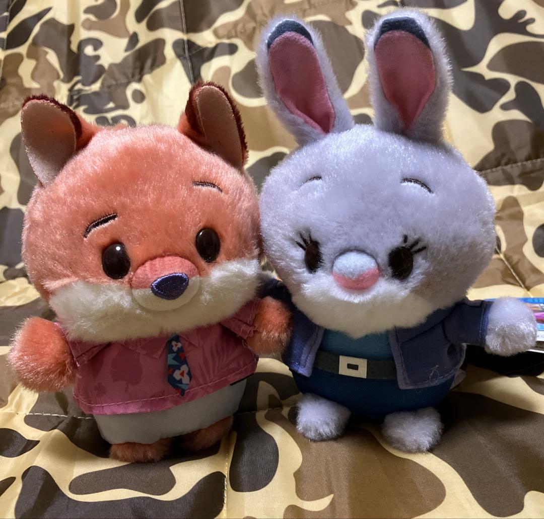 ズートピア2 うるぽちゃちゃん ぬいぐるみ　２個　ディズニー　ジュディ&ニック