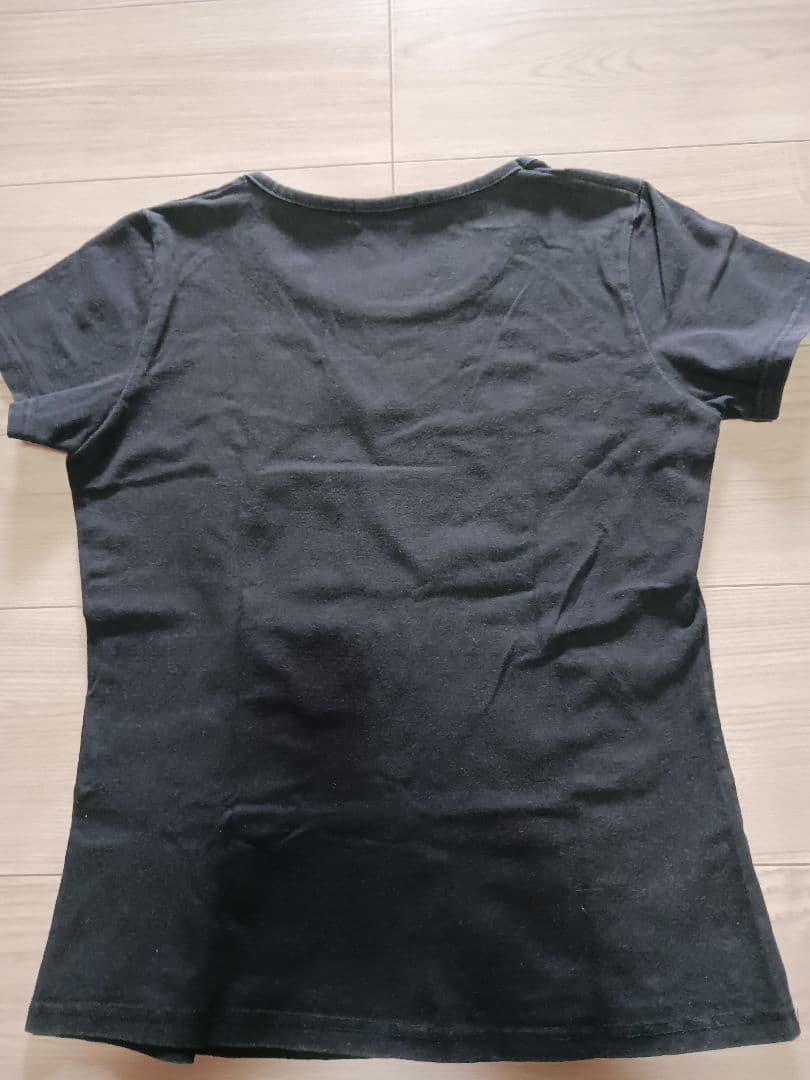 クリスチャン　ディオール　ネガグラフィックラインストーンTシャツ　カットソー黒