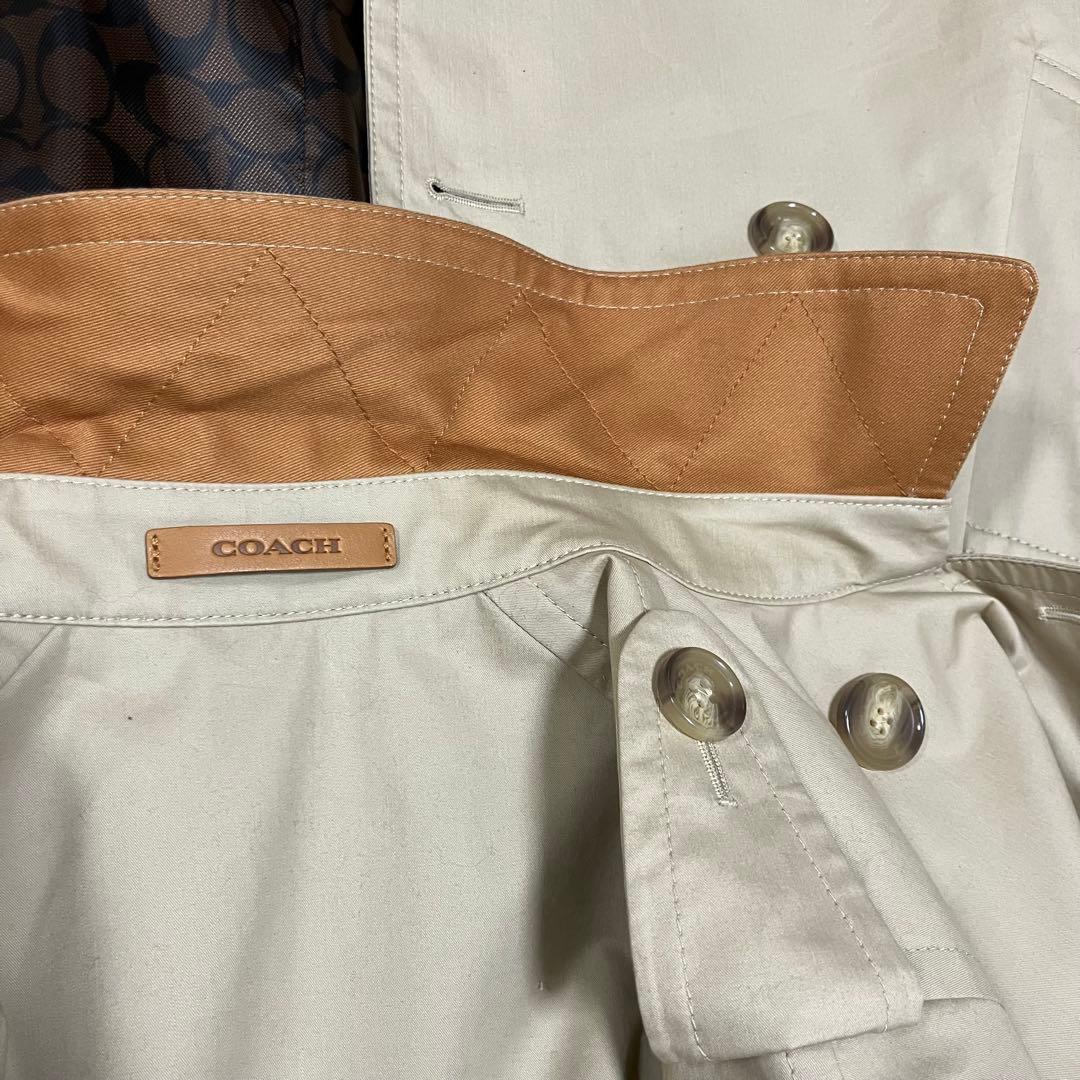 COACH コーチ トレンチコート シグネチャー地 ベージュ 袖 Sサイズ