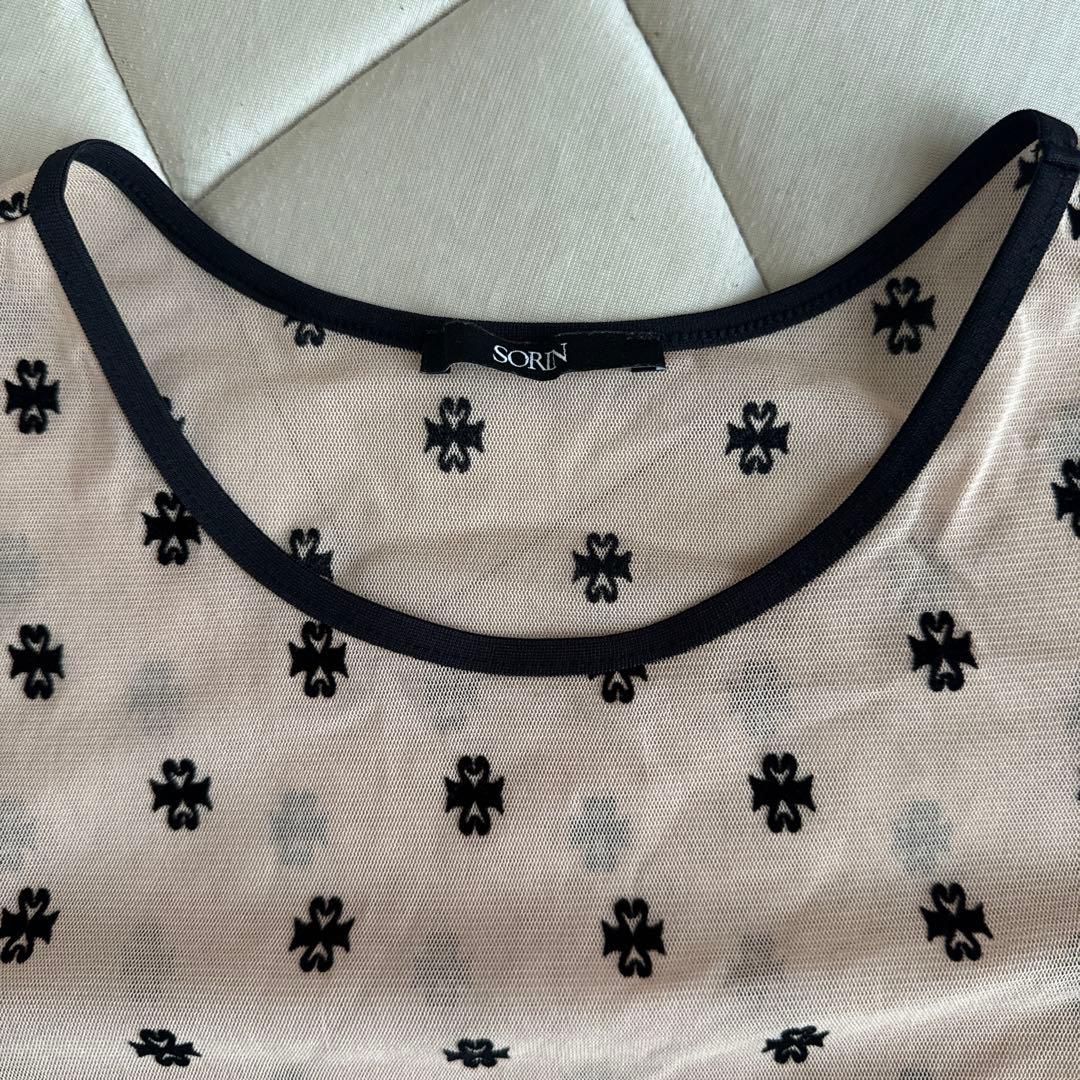 sorin シアーシャツ　ベージュ 半袖Tシャツ