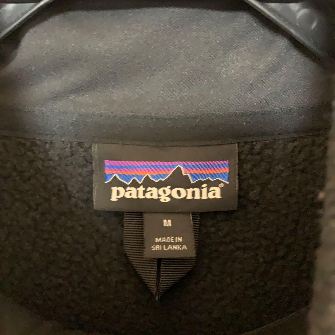 patagonia フリースベスト M 黒