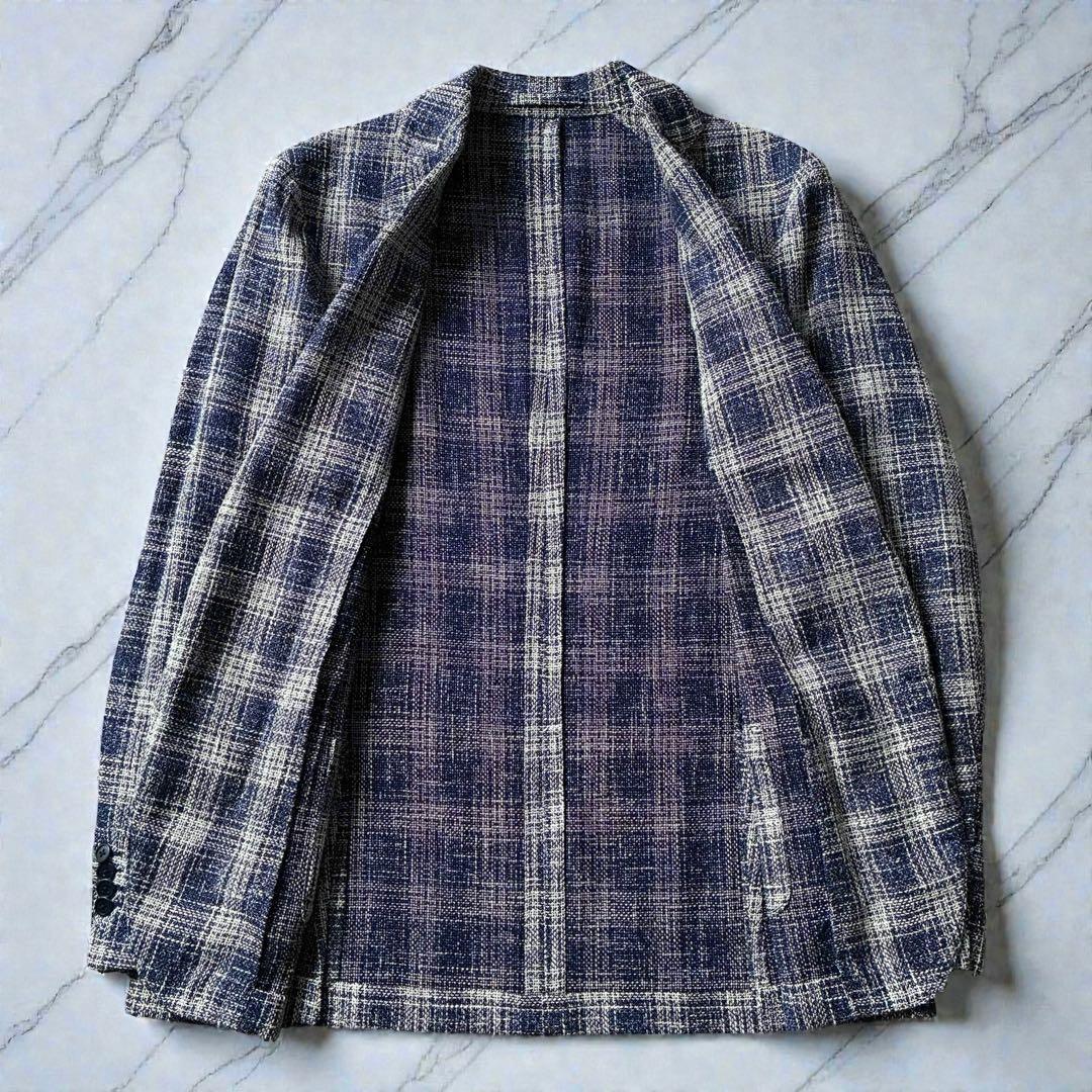 未使用級 LARDINI テーラードジャケット イタリア製 アンコン 52