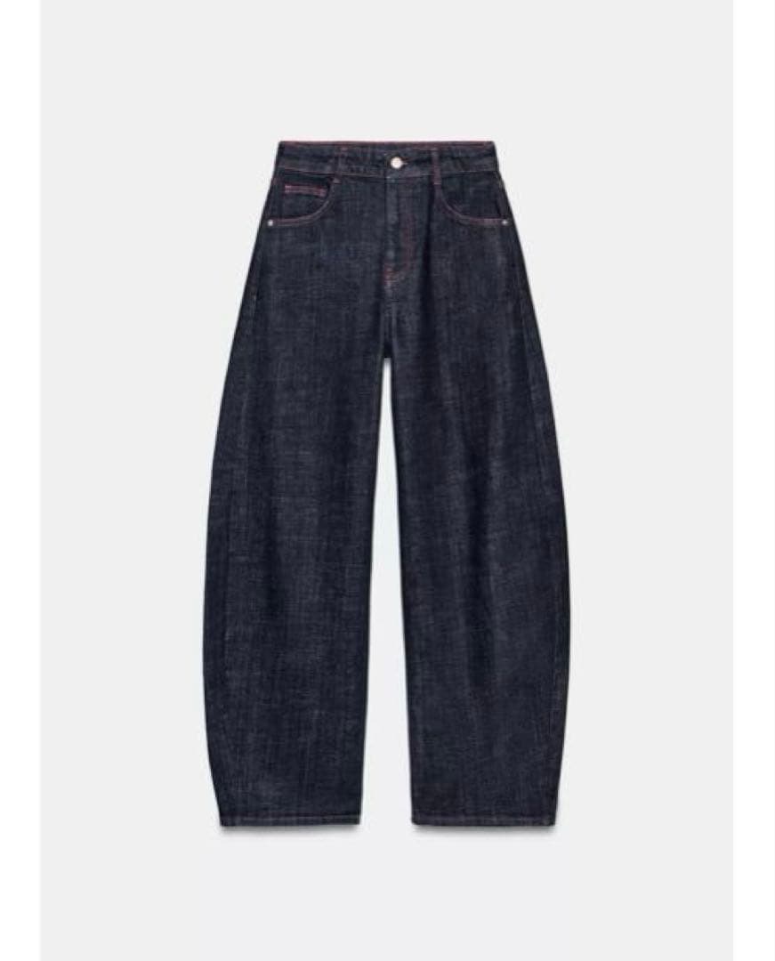 タグ付新品★ZARAのZ1975ハイウエストバレルフィットデニムパンツ★EU38