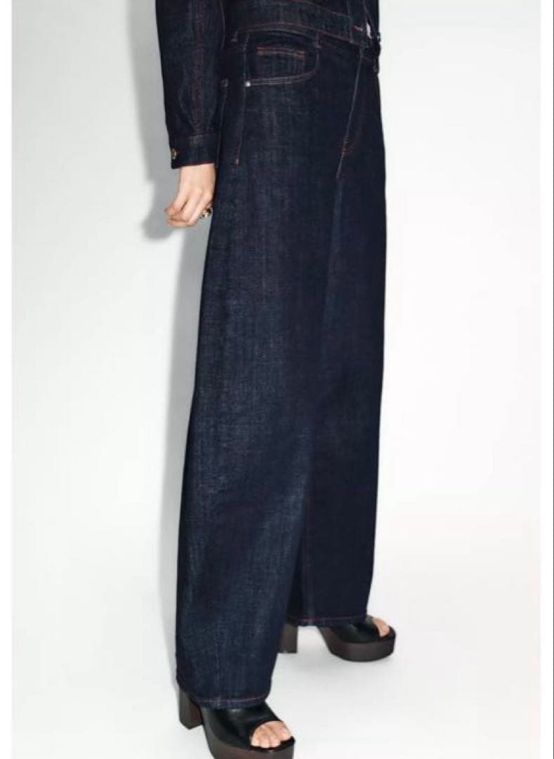 タグ付新品★ZARAのZ1975ハイウエストバレルフィットデニムパンツ★EU38