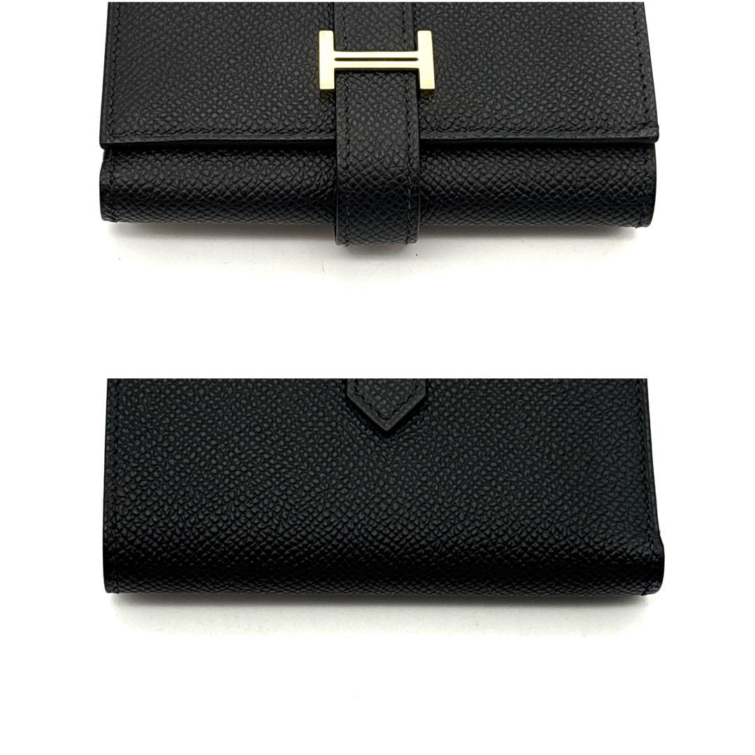 未使用◆HERMES ベアンコンパクト ヴォーエプソン ゴールド金具 W刻印