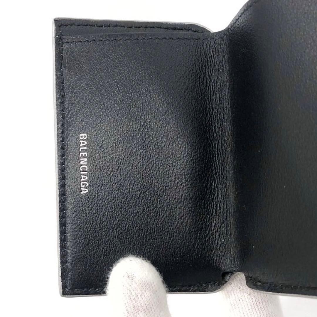 新品同様✨バレンシアガ　 コンパクトウォレット　三つ折り財布 シルバー