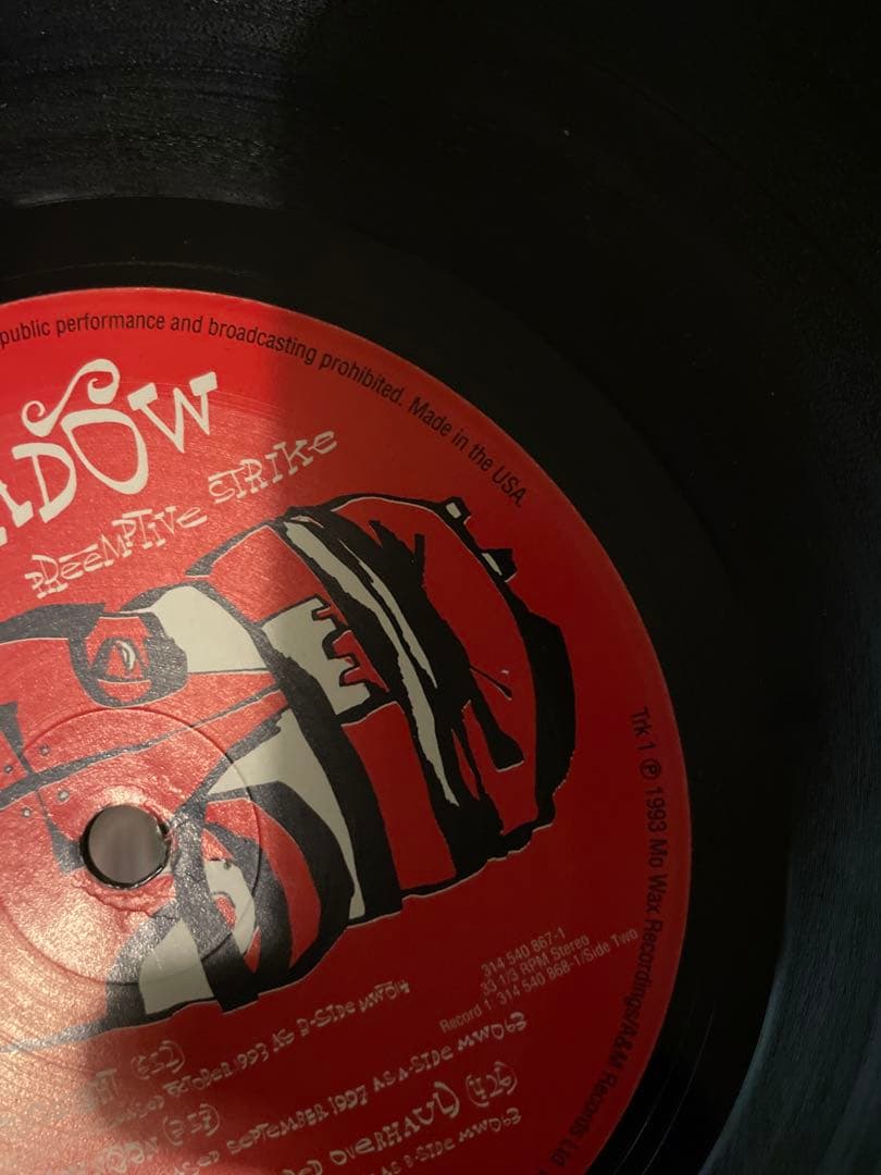 DJ SHADOW Preemptive Strike レコード　US盤