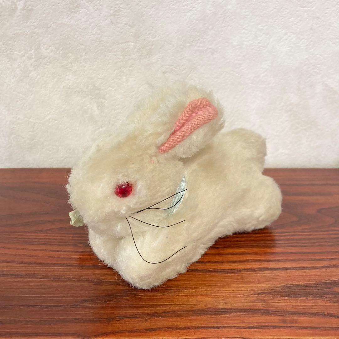 赤い目の白うさぎ　ぬいぐるみ　ウサギ　ドイツ　ヴィンテージ