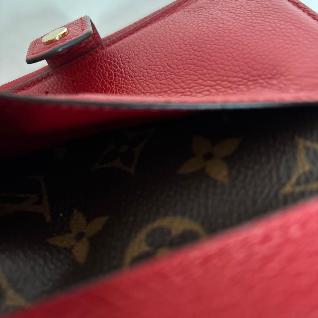 Louis Vuitton 二つ折り財布 レッド/モノグラム