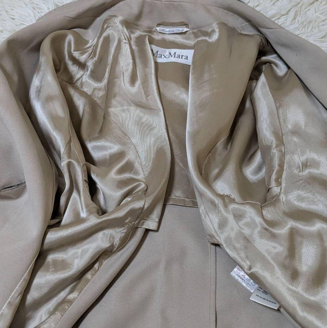 MaxMara 白タグ ロングコート スプリングコート ベージュ M