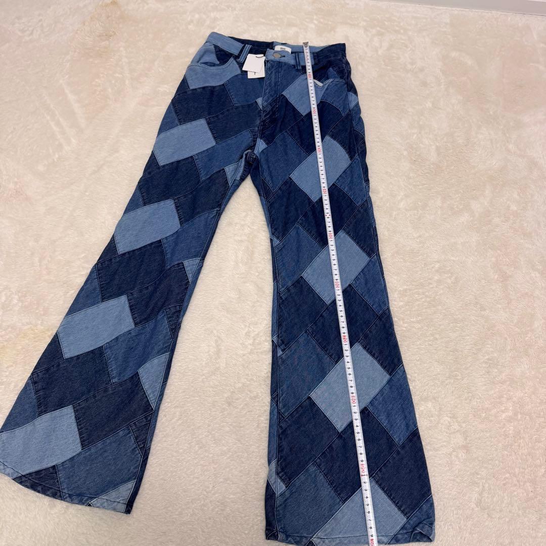 新品未使用品 Ron Herman パッチワークデニム XS フレアデニム