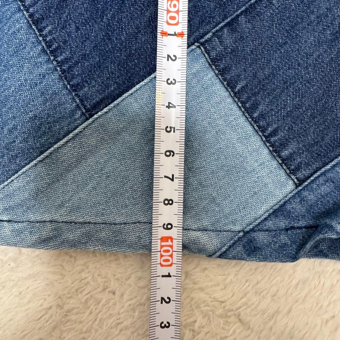 新品未使用品 Ron Herman パッチワークデニム XS フレアデニム