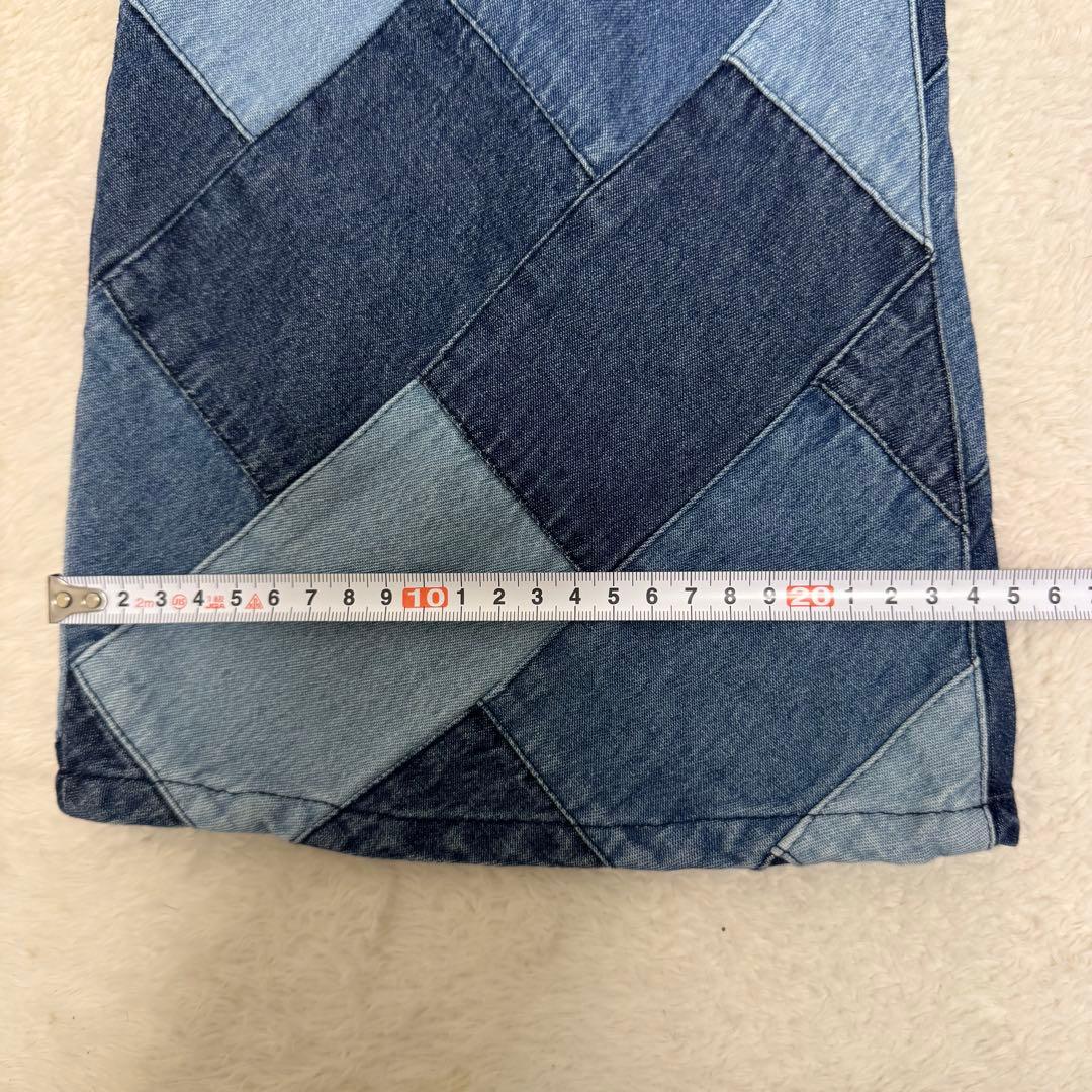新品未使用品 Ron Herman パッチワークデニム XS フレアデニム