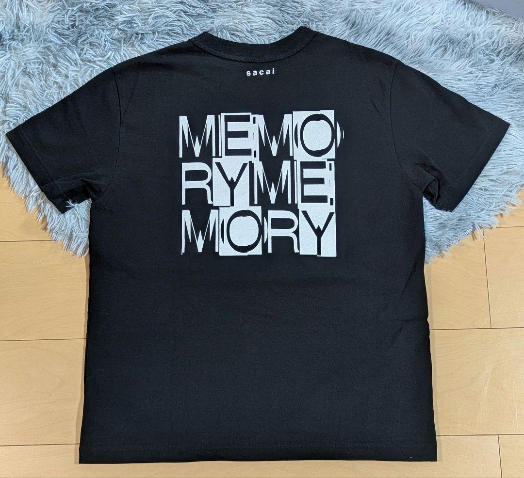 25ss sacai サカイ Tシャツ MEMORY ブラック サイズ1