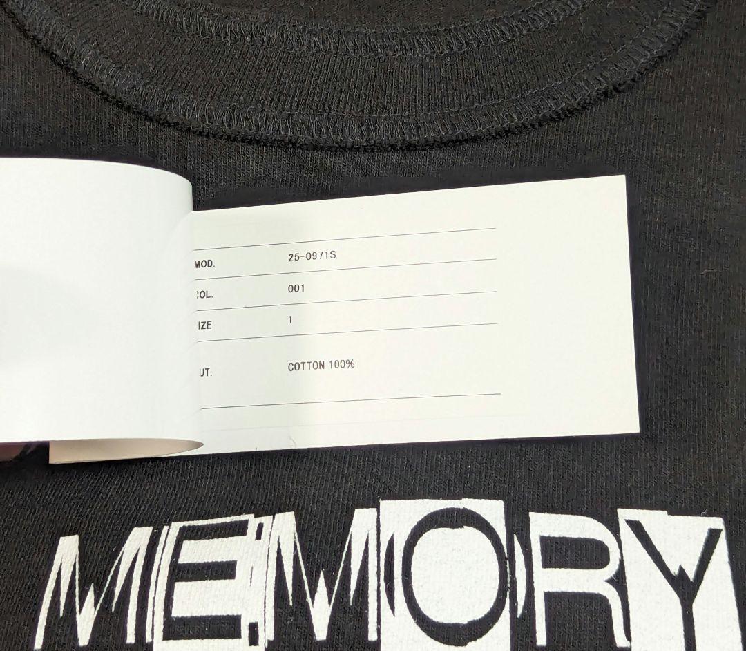 25ss sacai サカイ Tシャツ MEMORY ブラック サイズ1