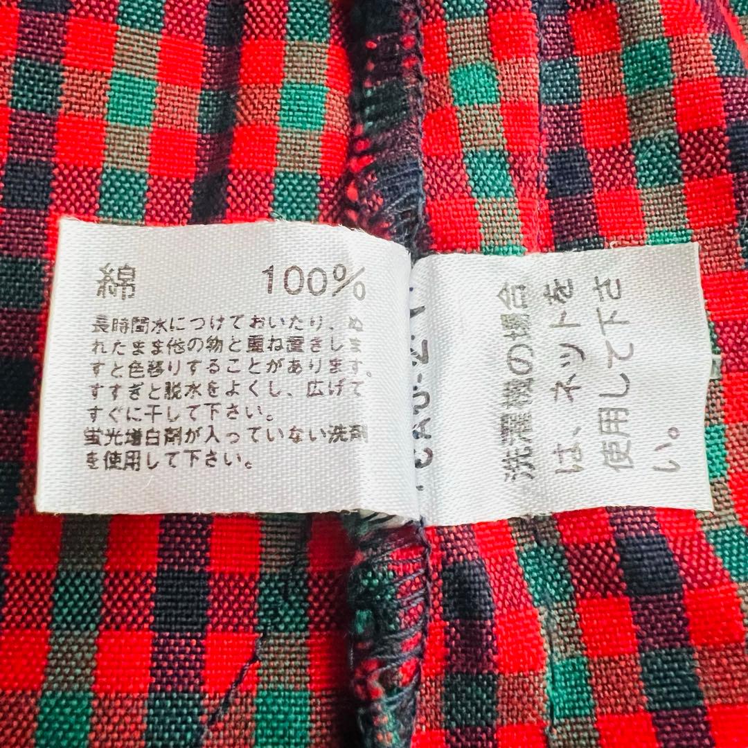 【未使用】familiar 定番チェック カットソー ワンピース 80cm