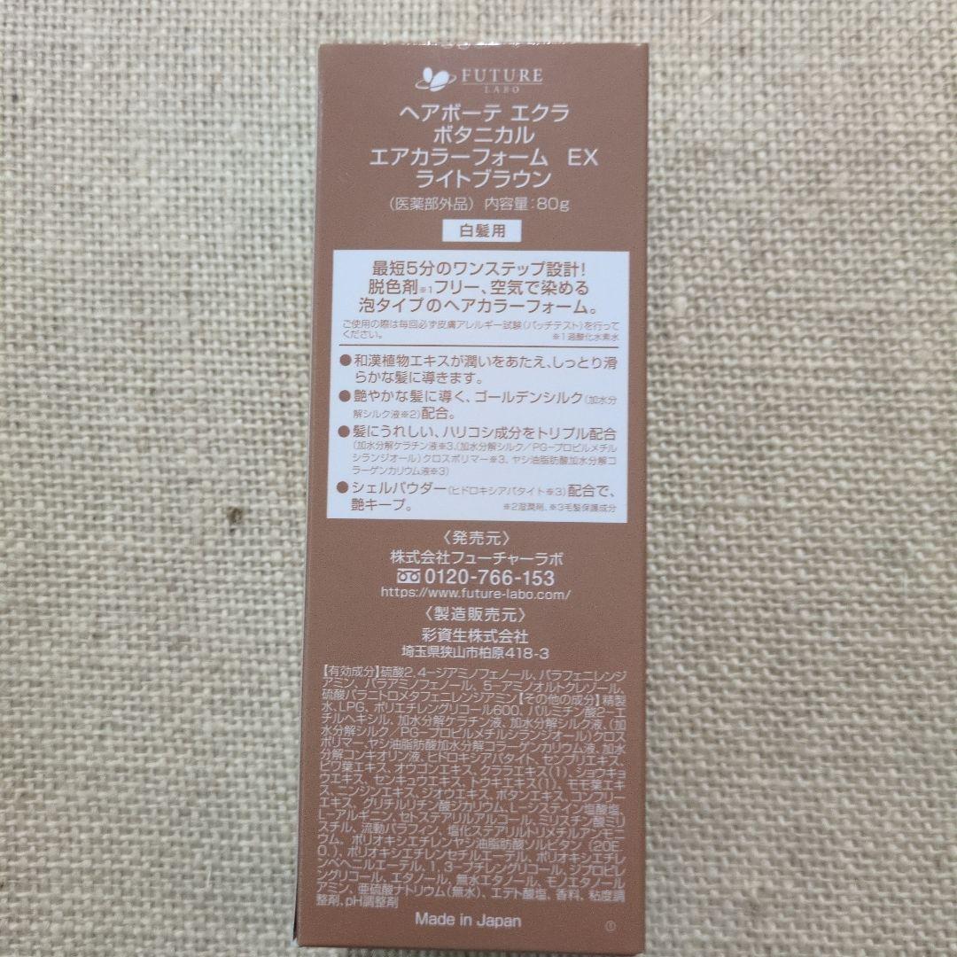 ヘアボーテ エクラ ボタニカル エアカラーフォーム EX ライトブラウン×２本