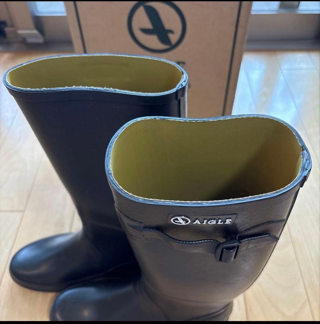 AIGLE レインブーツ シャンタベル ブラック 38