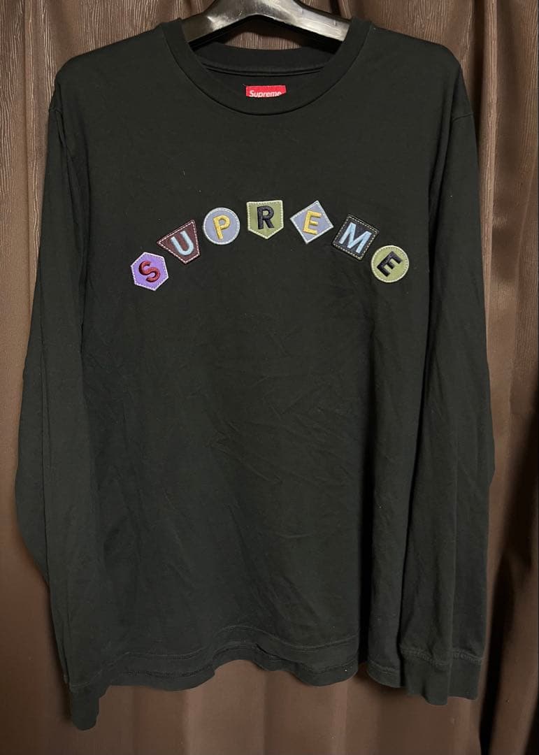 いこまる！Supreme ブラック ロングTシャツ