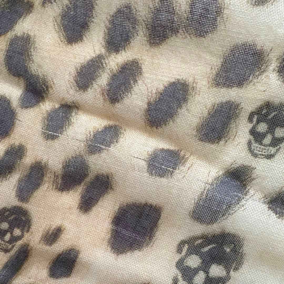 ALEXANDER McQUEEN 大判ストール　スカル　レオパード　豹柄