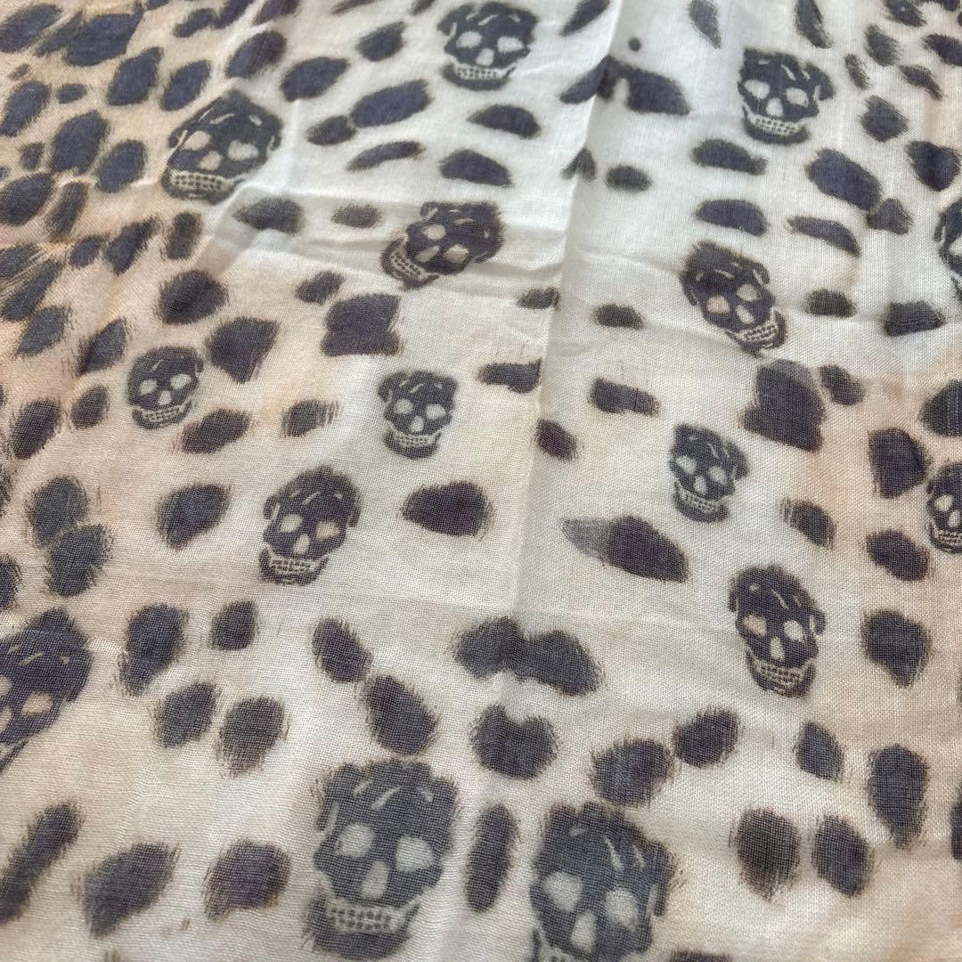 ALEXANDER McQUEEN 大判ストール　スカル　レオパード　豹柄