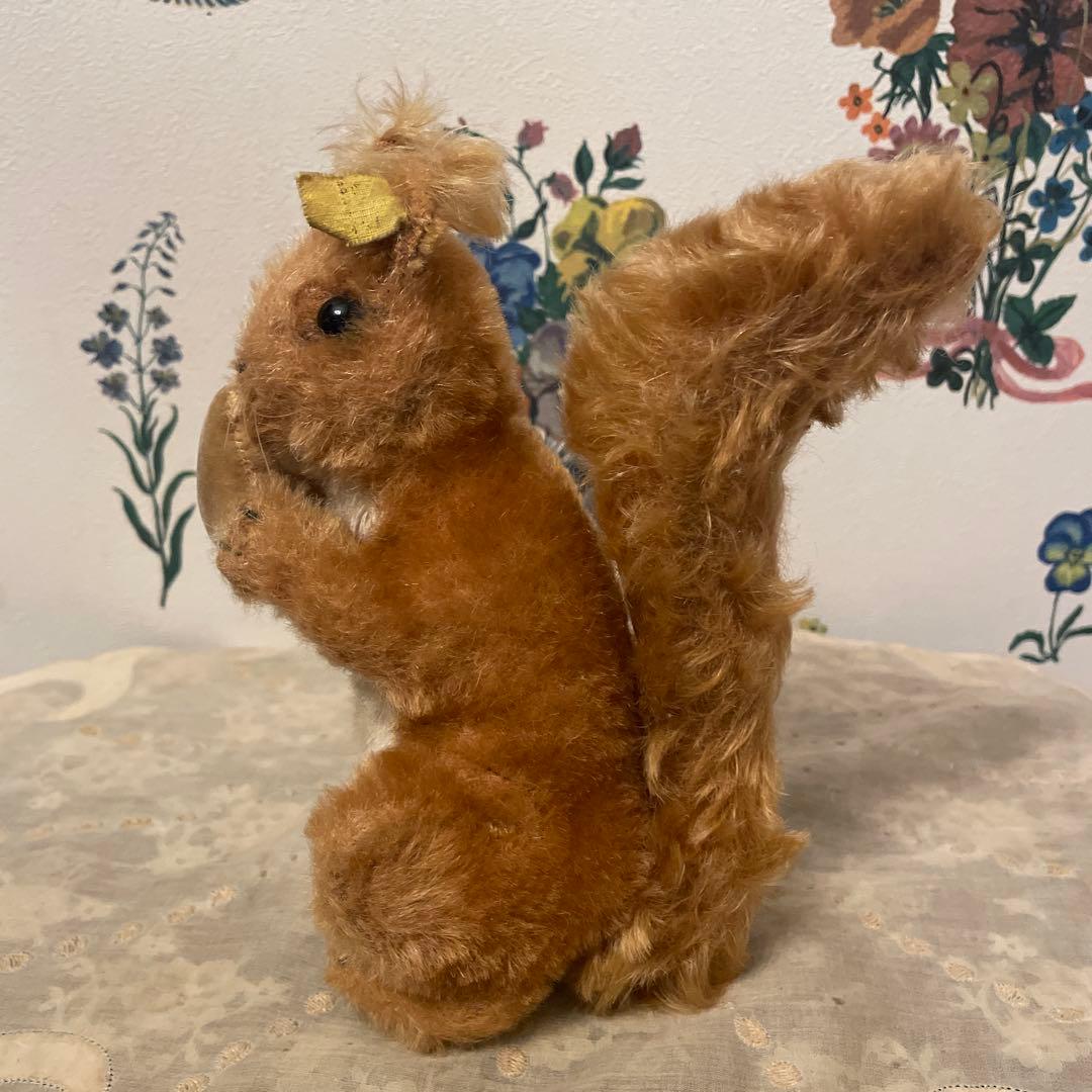 ヴィンテージ シュタイフ　リス　ぬいぐるみ