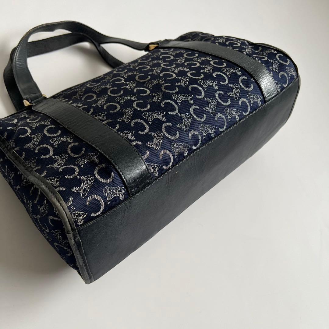 バッグ CELINE C MACADAM CANVAS MINI BOSTON BAG