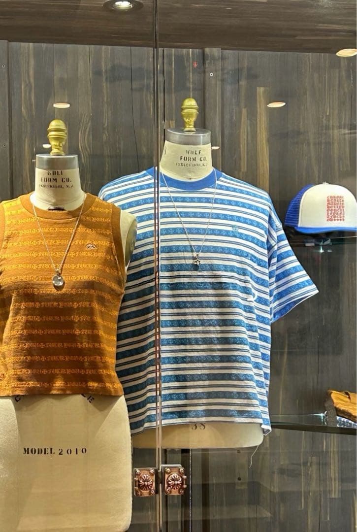 クロムハーツ ボーダーTシャツ ブルー系 Lサイズ