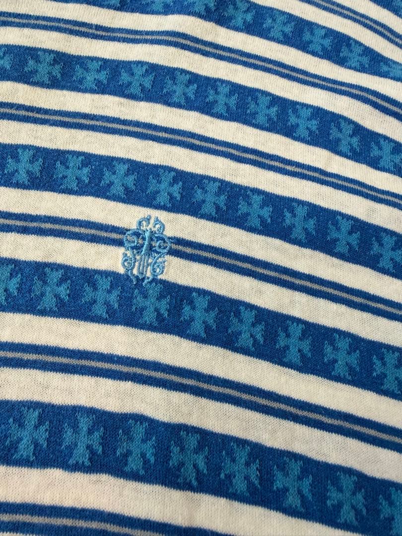 クロムハーツ ボーダーTシャツ ブルー系 Lサイズ