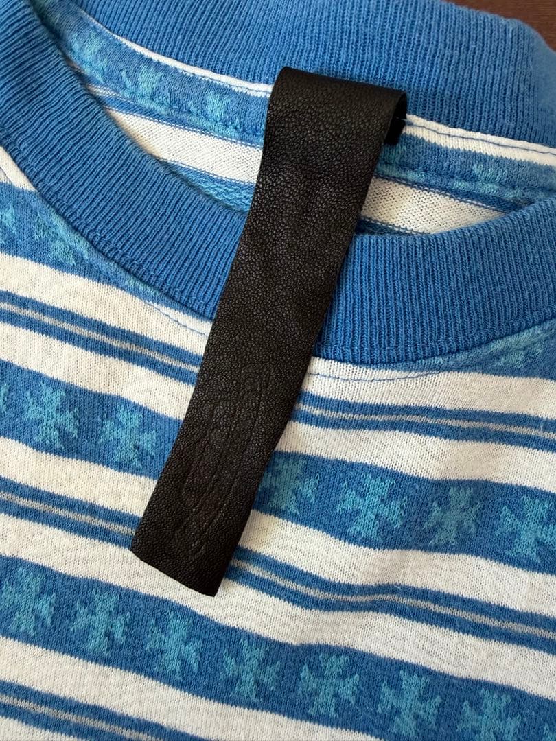 クロムハーツ ボーダーTシャツ ブルー系 Lサイズ